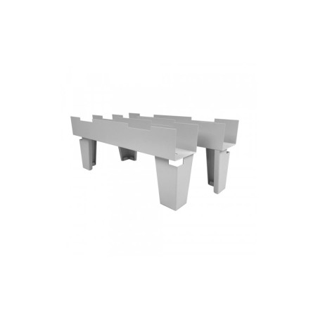 Jeu de 4 pieds gris  emboitables pour vestiaire 32