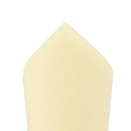 Serviette ouate 38x38 cm 2 plis champagne / vanille