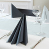 Serviette ouate 38x38 cm 2 plis noir - 100 pièces