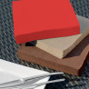 Serviette ouate 38x38 cm 2 plis rouge - 100 pièces