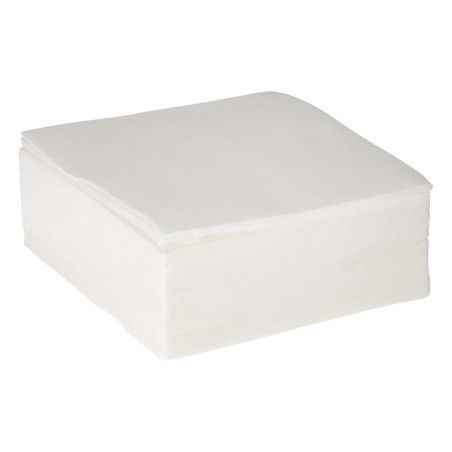 Serviette ouate 38x38 cm double point blanche