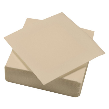 Serviette ouate 38x38 cm double point ivoire