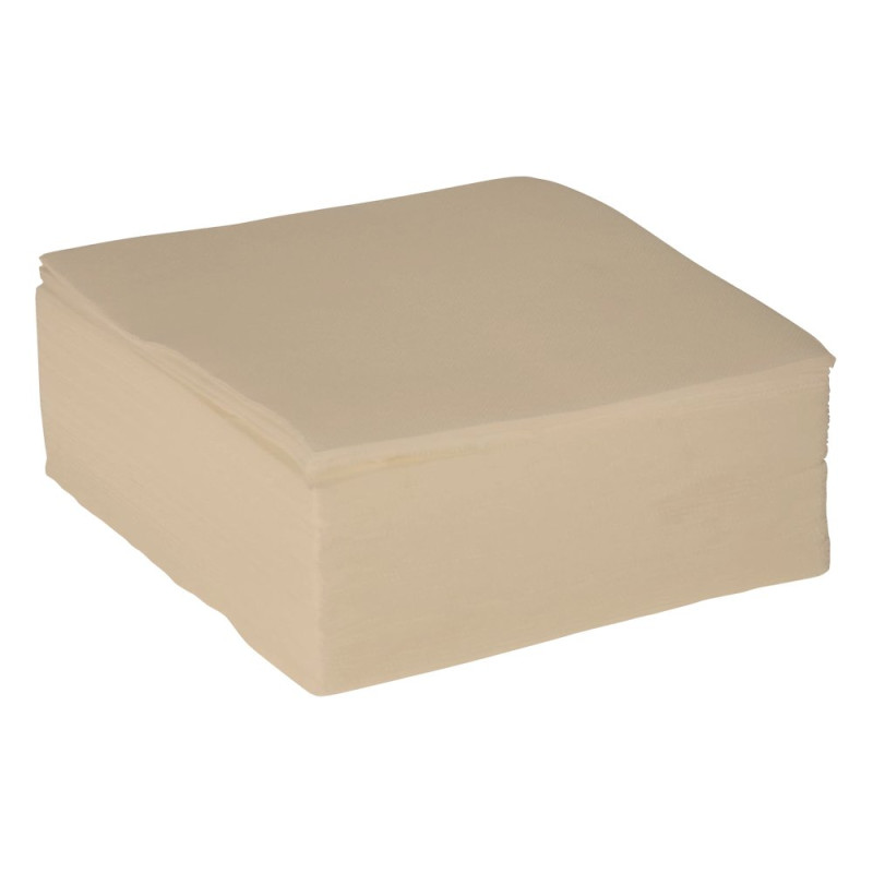 Serviette ouate 38x38 cm double point ivoire