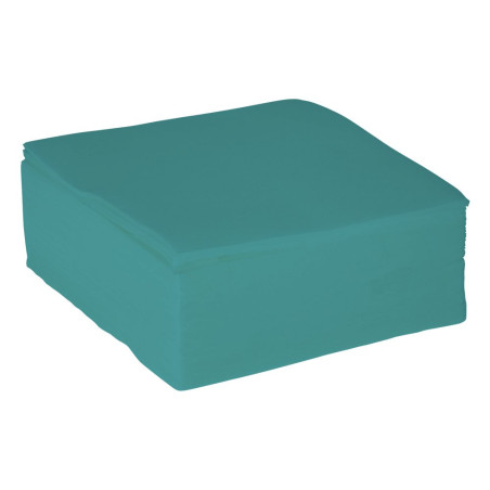 Serviette ouate 38x38 cm double point bleu caraïbes