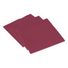 Serviette ouate 38x38 cm double point bordeaux - 50 pièces