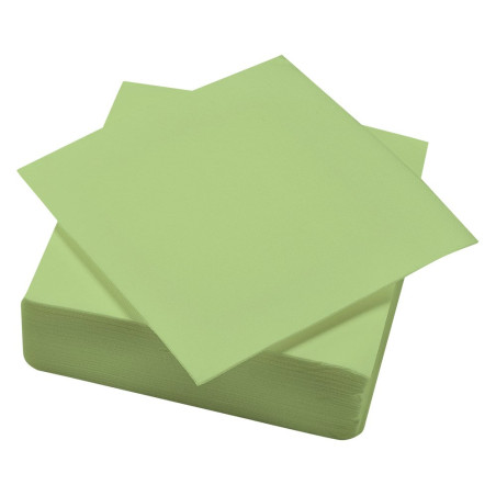 Serviette ouate 38x38 cm double point vert anis