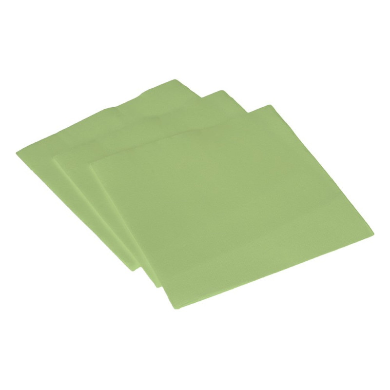 Serviette ouate 38x38 cm double point vert anis
