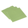 Serviette ouate 38x38 cm double point vert anis - 50 pièces