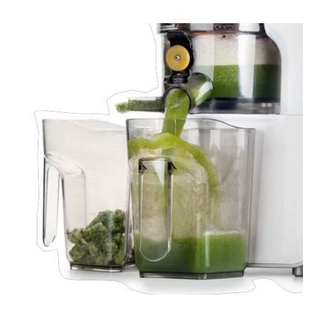 Extracteur de jus 500ml ultra silencieux à rotation lente 240W 230V mono - 2 bols de 1L inclus