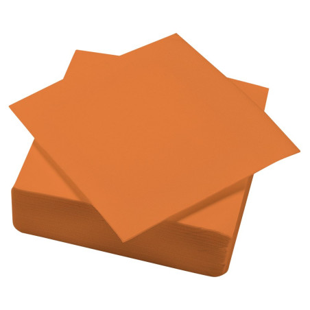 Serviette ouate 38x38 cm double point col. Papaye