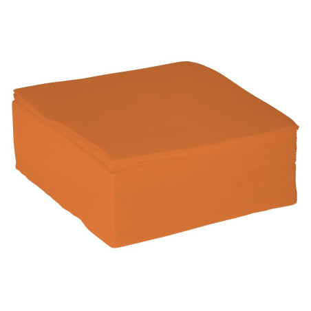 Serviette ouate 38x38 cm double point col. Papaye