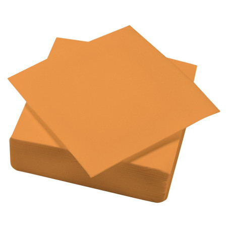 Serviette ouate 38x38 cm double point Orange