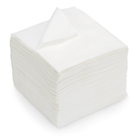 Serviette 1 pli 30x30 cm à usage unique Blanc