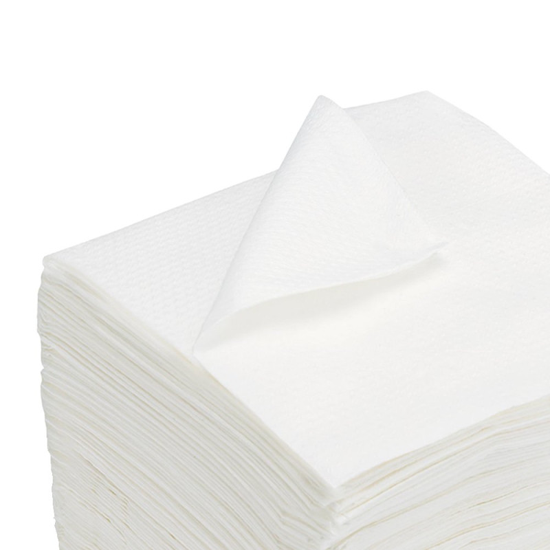 Serviette 1 pli 30x30 cm à usage unique Blanc