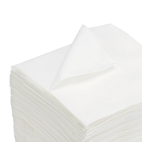 Serviette 1 pli 30x30 cm à usage unique Blanc