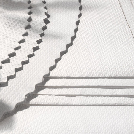 Nappe Symphonie papier 80x120 cm gaufrage grain de café Extra blanc