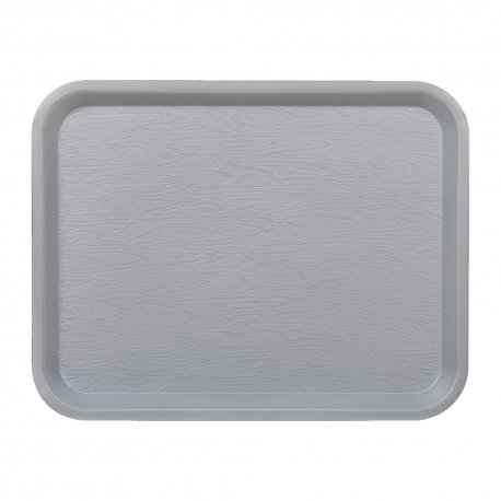 Plateau fast food gris en polypro incassable - 26x36 cm