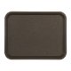 Plateau fast food marron en polypro incassable - 26x36 cm