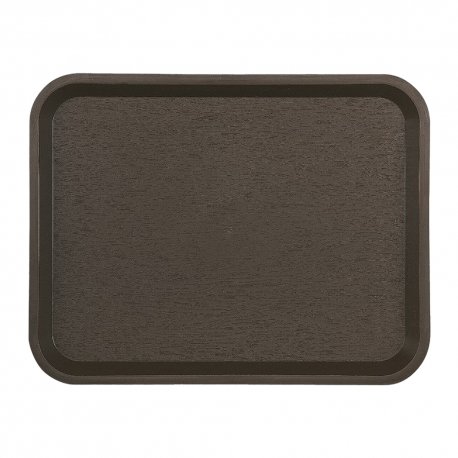 Plateau fast food marron en polypro incassable - 26x36 cm