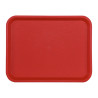 Plateau fast food rouge en polypro incassable - 26x36 cm