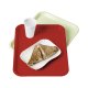Plateau fast food rouge en polypro incassable - 26x36 cm