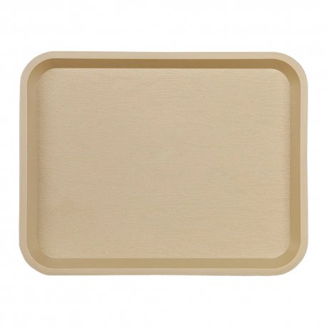 Plateau fast food sable en polypro incassable - 26x36 cm