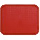 Plateau fast food rouge en polypro incassable - 46x36 cm