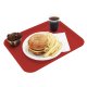Plateau fast food rouge en polypro incassable - 46x36 cm