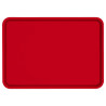 Plateau manutention rouge en polypro incassable - 60x40cm