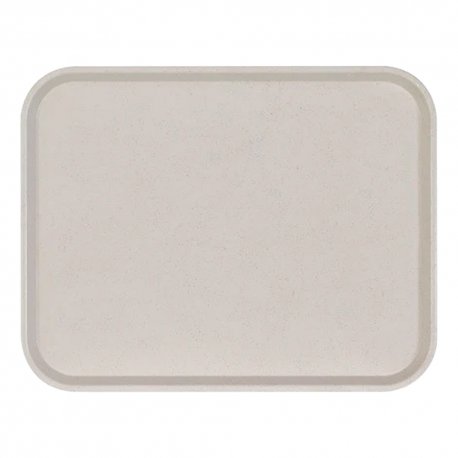 Plateau Basik gris fumé en polyester - 46x36 cm