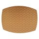 Set de table écran rigide réversible en simili osier camel vanille / camel avec surpiqûre - 33x43 cm