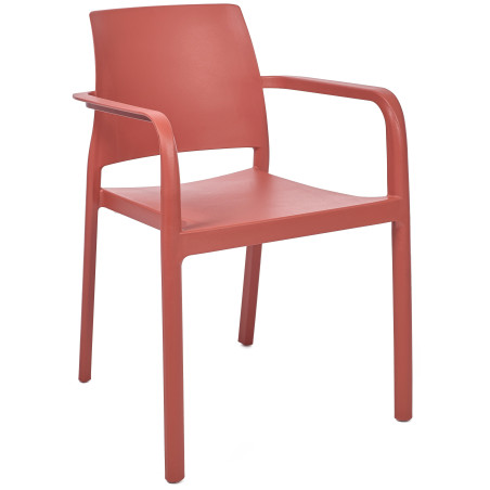 Fauteuil Dock - Rouge Brique - polypropylène et traité anti-UV