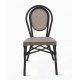 Chaise Rotin - beige noir - 3,3 kg - hauteur assise 44 cm - 43x57x88 cm