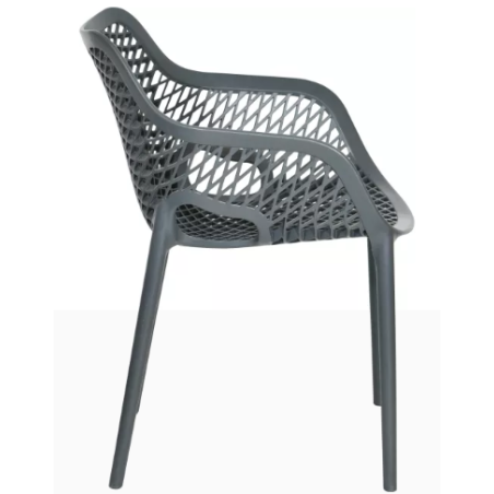 Fauteuil Air XL - gris foncé - 3,8 kg - hauteur assise 44 cm - 57x60x81 cm