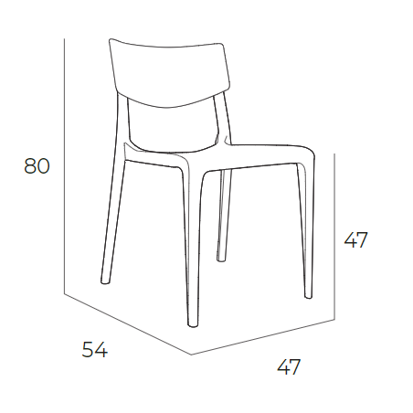 Chaise Town - taupe - 3,9 kg - hauteur assise 47 cm - 50x55x84 cm