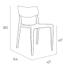 Chaise Town - taupe - 3,9 kg - hauteur assise 47 cm - 50x55x84 cm
