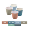 Tasse à café / moka en porcelaine - gobelets panachés : 1 couleur de chaque - 10cl