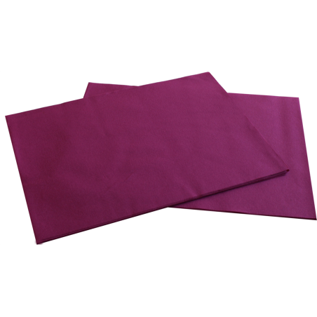 Set de table papier Airlaid 30x40 cm Tango  toucher textile aubergine